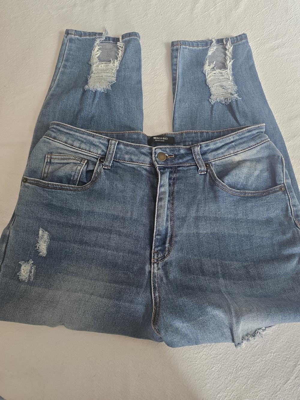 American Bazi Distressed Denim Jeans Size 1X